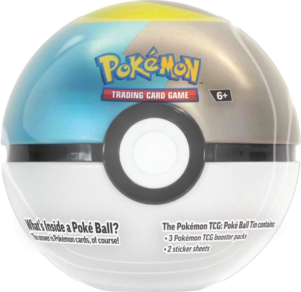 Pokeball Tin - 3 Booster Packs 2 Sticker Sheets