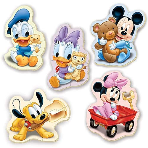 Baby Mickey Mouse 5 Progressive Puzzles - 2 Years 24 Months 3 to 5 Pieces