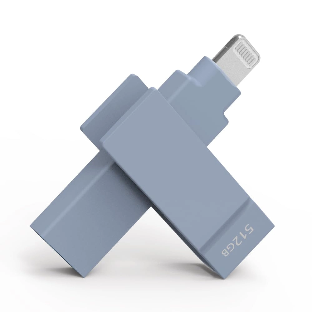 PioData iXflash - USB 3.2 Gen 1 Type A & Lightning 512GB
