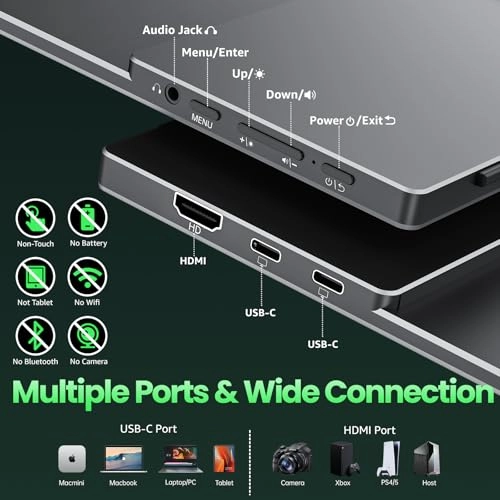 Portable Monitor - 1080P FHD 15.6 Inch