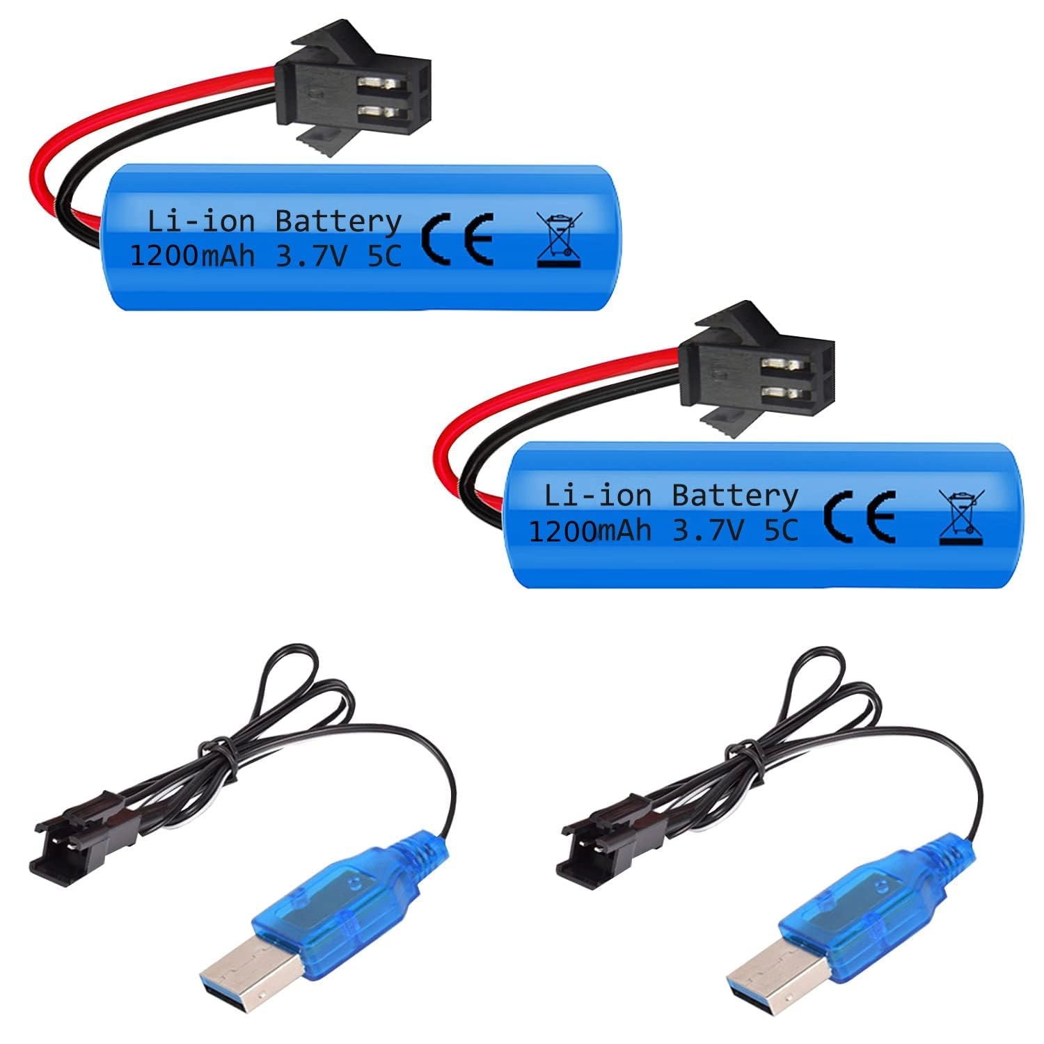 Baethan AS-1200 - 1200mAh 3.7V SM-2P Pack