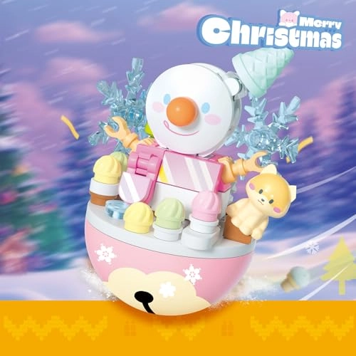 Christmas Building Blocks - Christmas Tree Snowman Santa Claus Gingerbread Man 4 pcs