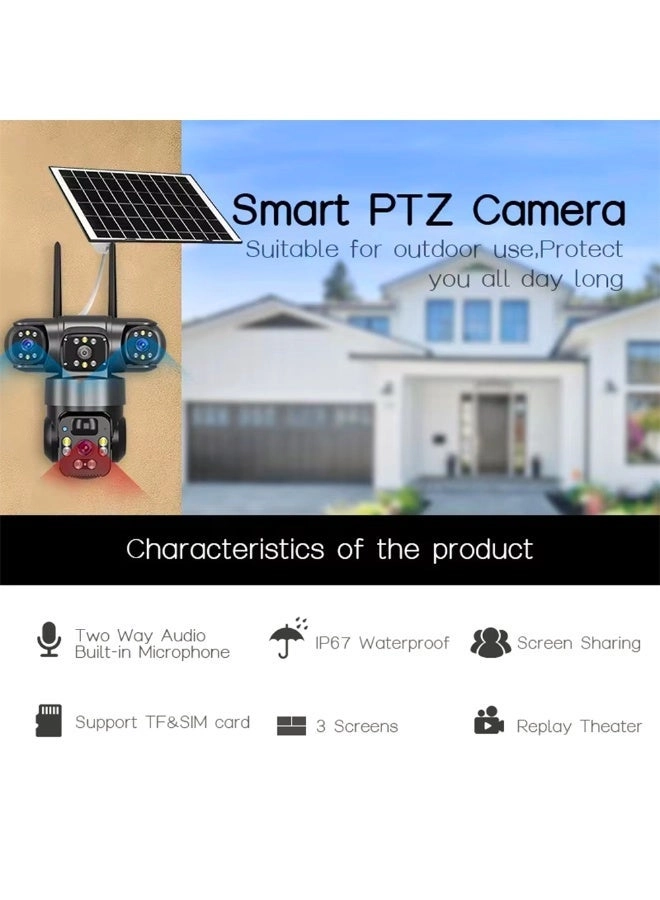 Outdoor Solar PTZ CCTV Camera