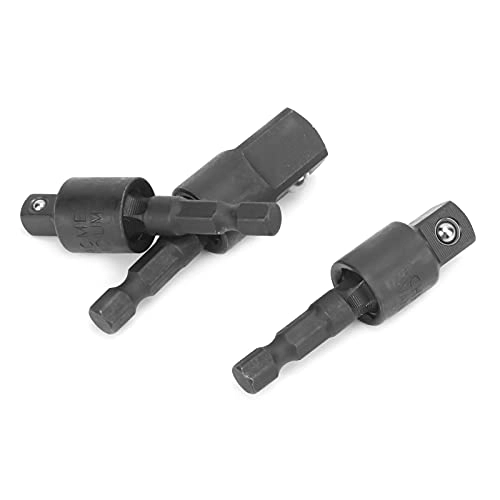 Power Drill Socket Set - 1/4in 3/8in 1/2in Hex Shank