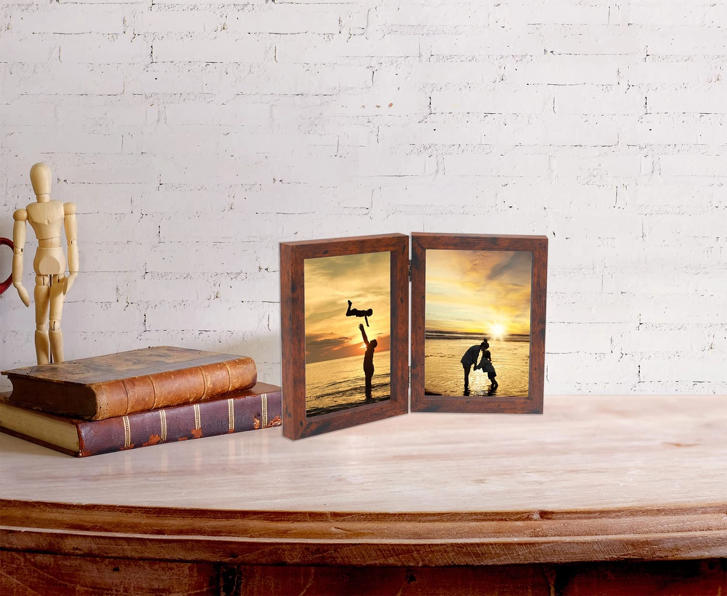 Hinged Double Photo Frame - 7x5'' 2