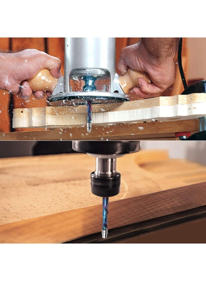 Up Down Compression Spiral Flush Trim Router Bit - 1/4 Inch Shank Solid Carbide Nano Coating