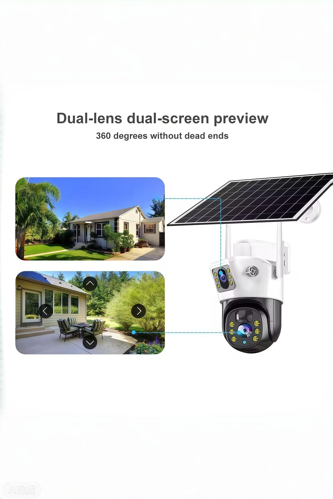 Solar Camera Dual Lens