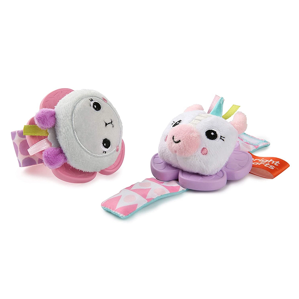 Rattle & Teethe Wrist Toy - Wearable Unicorn Llama