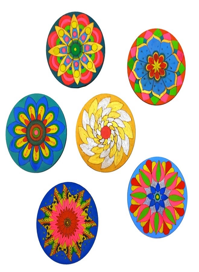 Mandala Art Paint Kit - 6 piece(s) Brush Colors