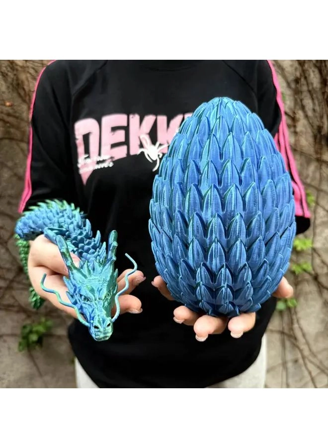 Dragon Egg - Pink Rainbow 3D Printed Movable Set