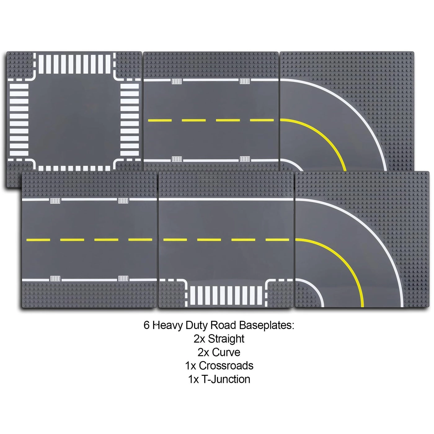 Road Baseplate - 6pcs