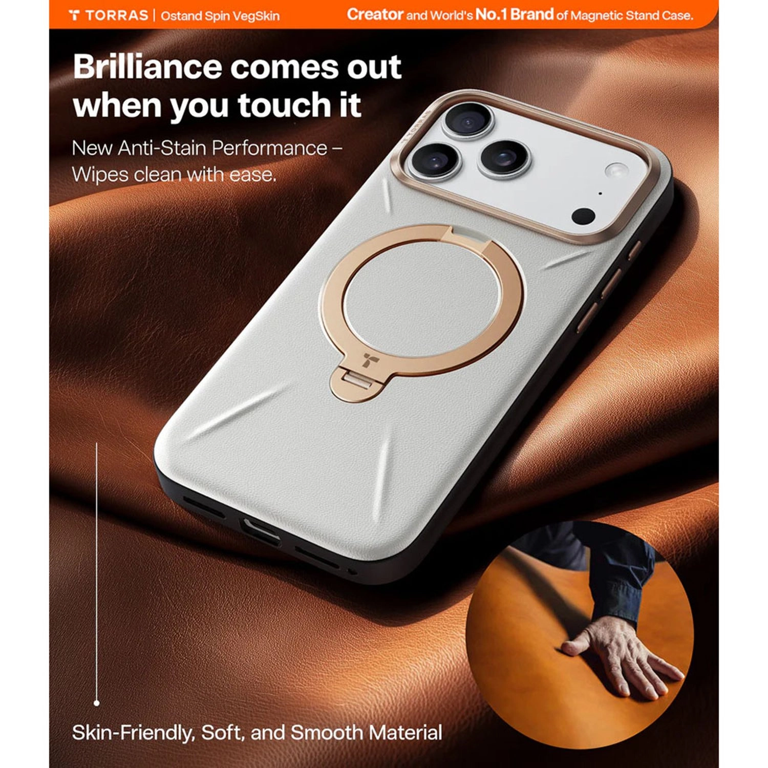 Ostand Spin VegSkin Series Case with MagSafe for iPhone 17 Pro