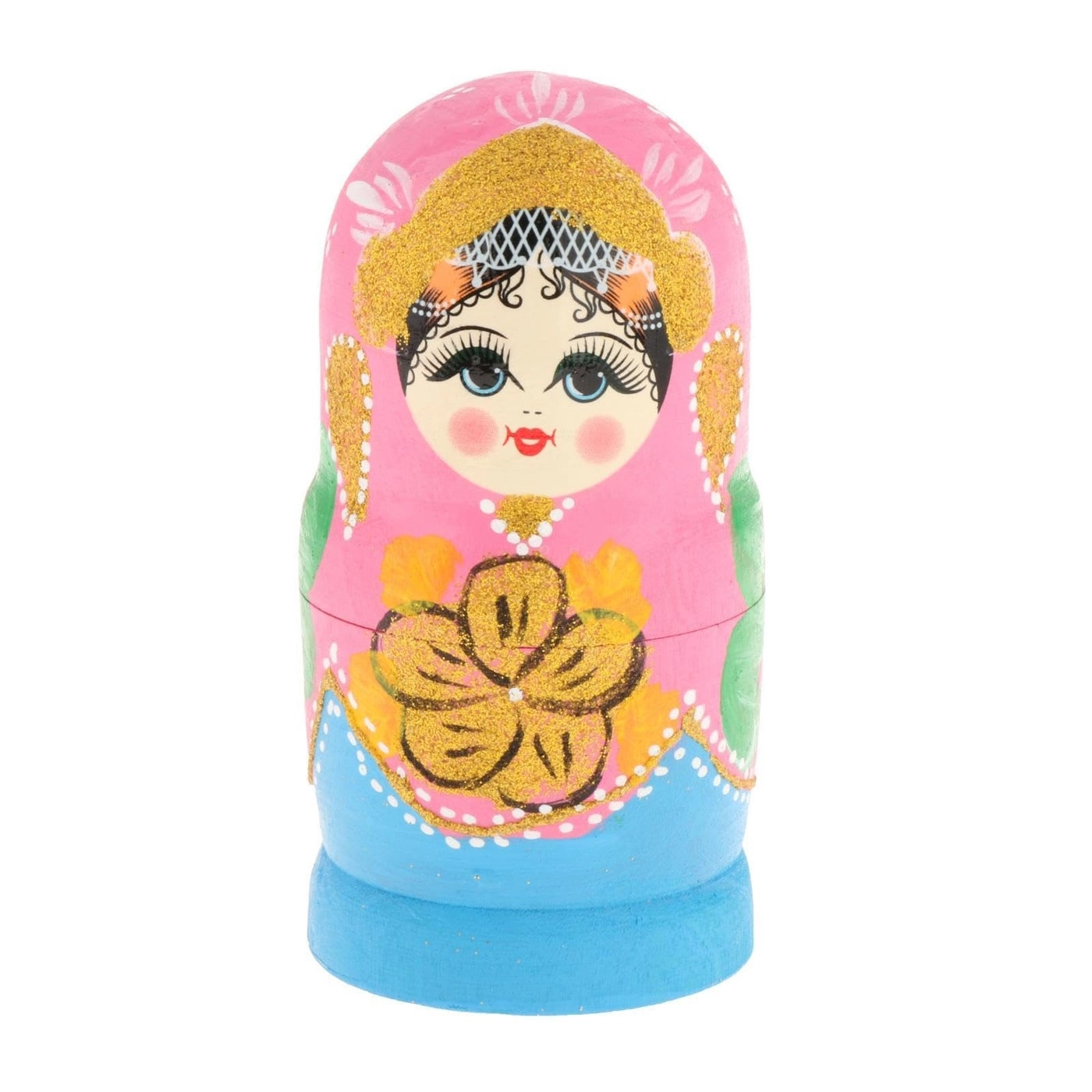 amagogo Matryoshka Dolls - Set Of 5 Wooden Pink Ages 3+