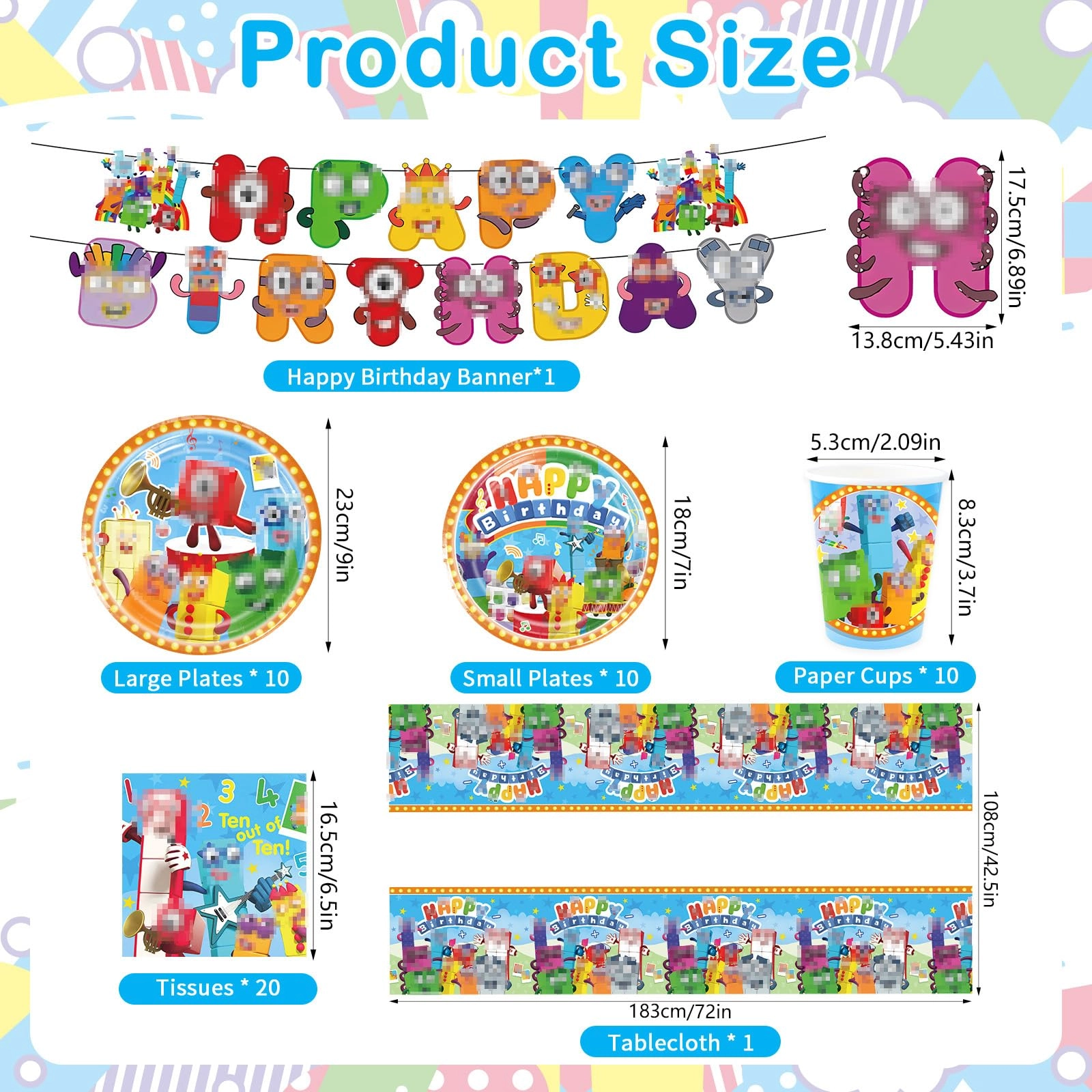 Party Tableware Set - 52PC Birthday