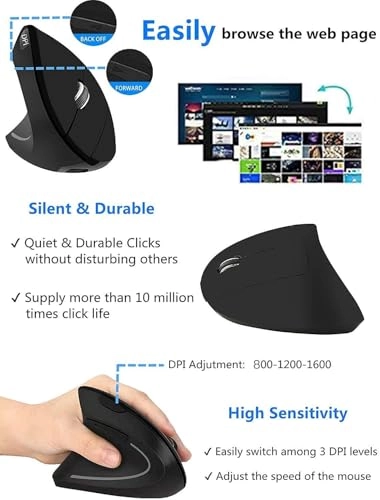 Ergonomic Vertical Mouse - USB