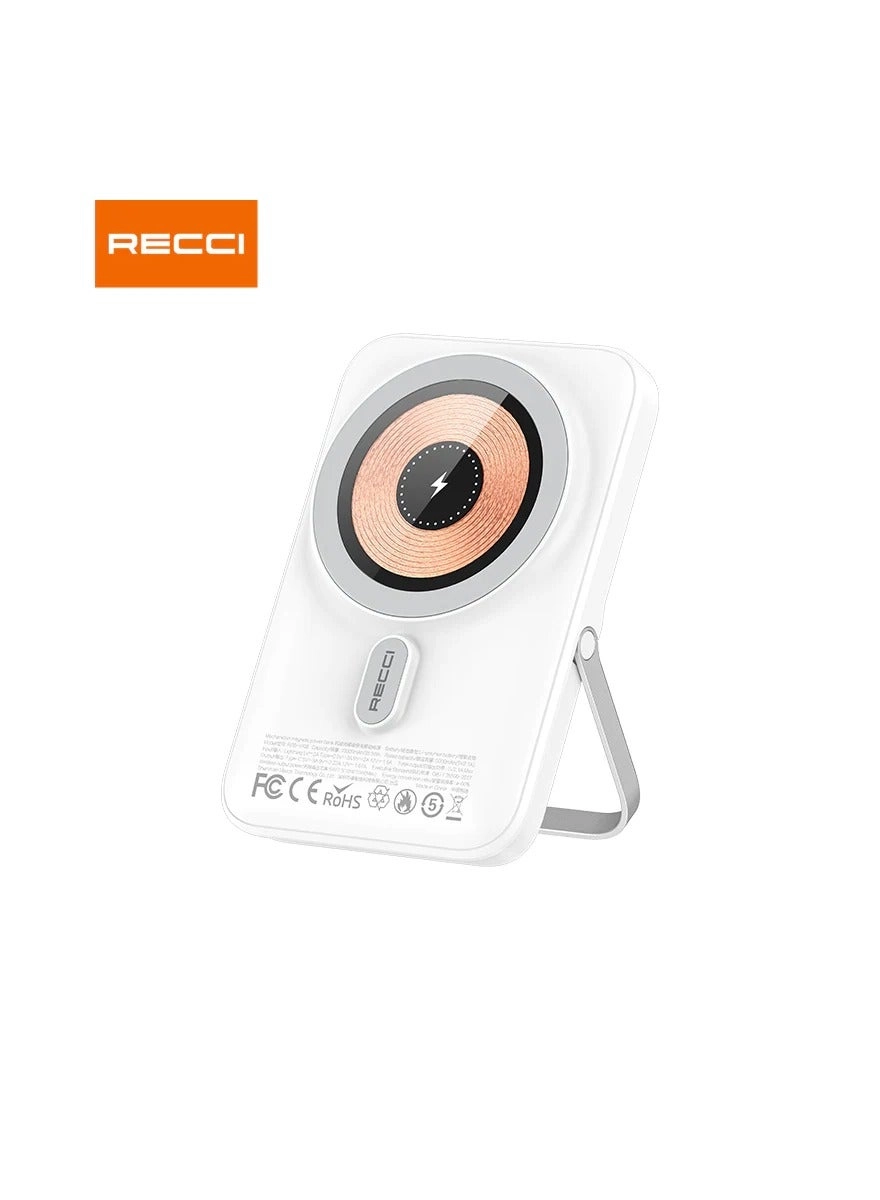 Recci Magnetic Wireless Power Bank - 10000mAh 20W Wireless