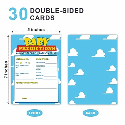 Baby Shower Prediction And Advice Cards - 30 PCS Baby shower