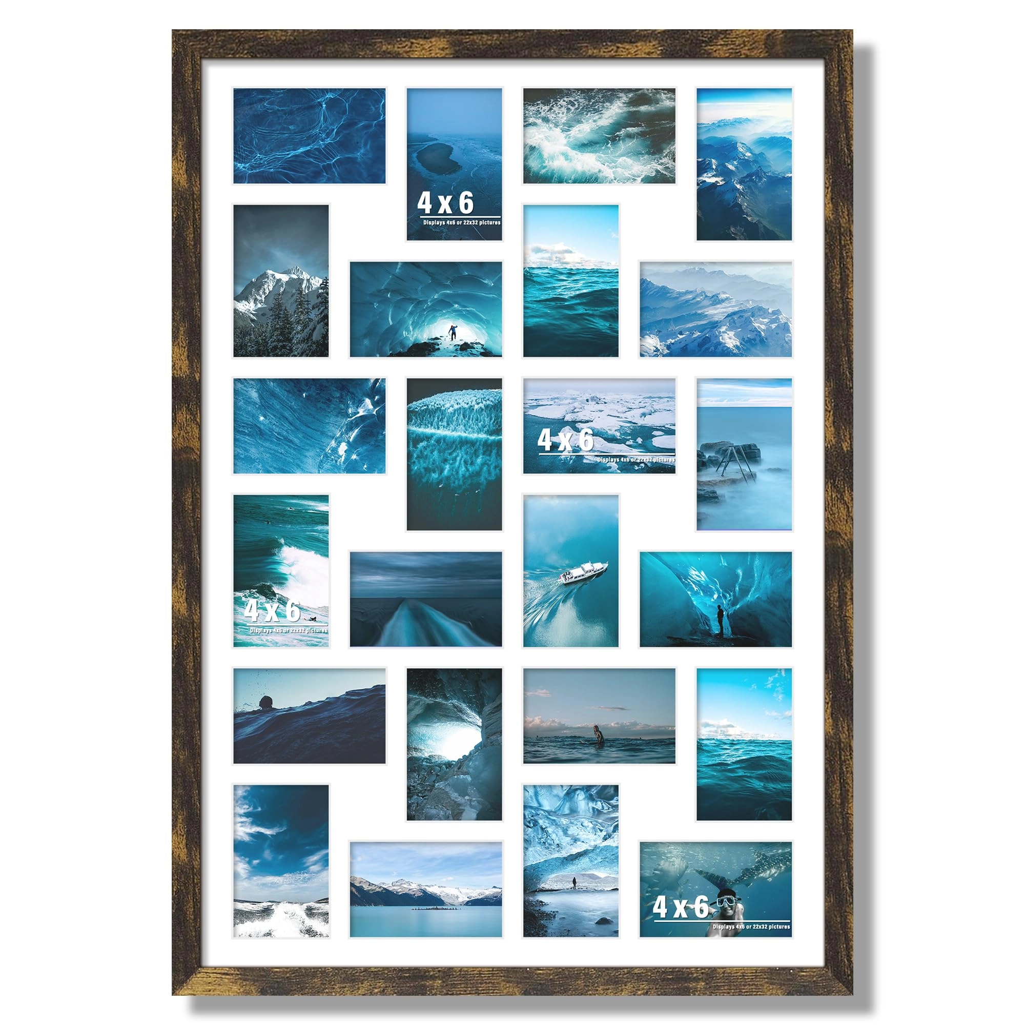 duenpy Collage Picture Frame - 22x32(4x6 opening) twenty-four