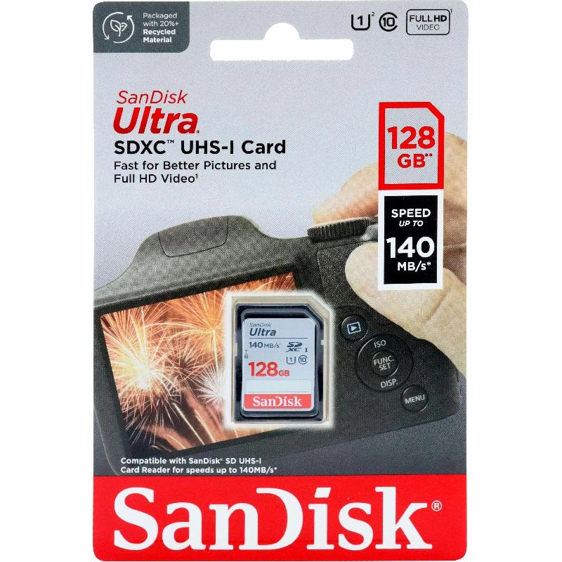 Ultra SD UHS I 128GB  140 Mb/s