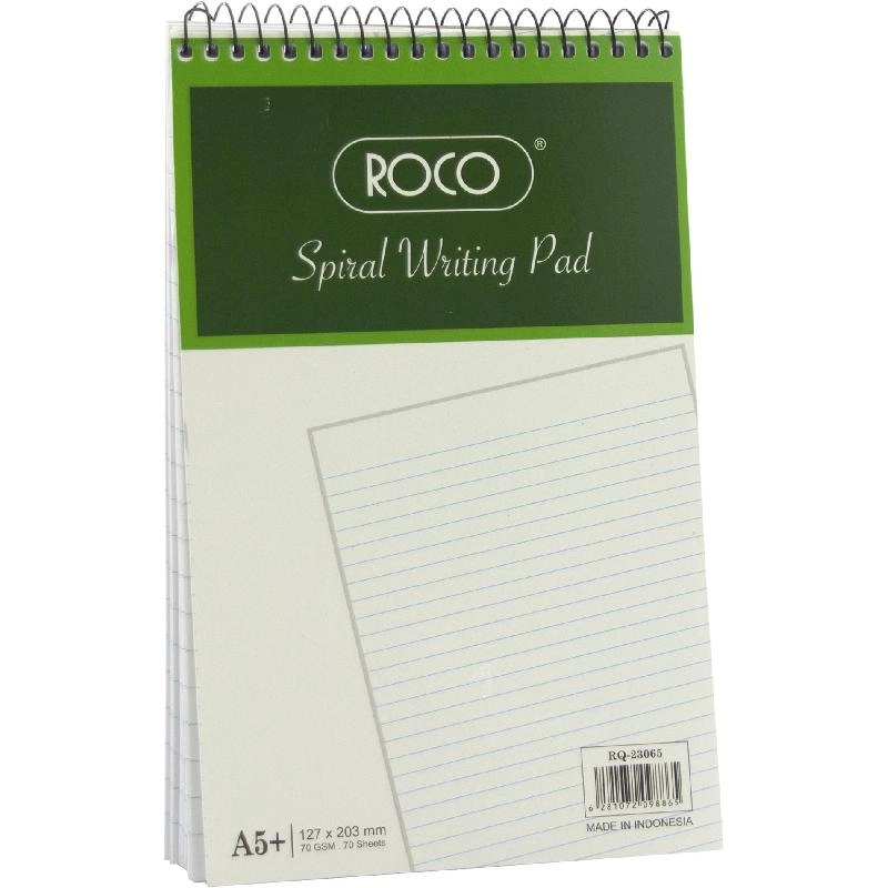 Roco Standard Writing Pad A5 Hardcover - Lined 80 Pages
