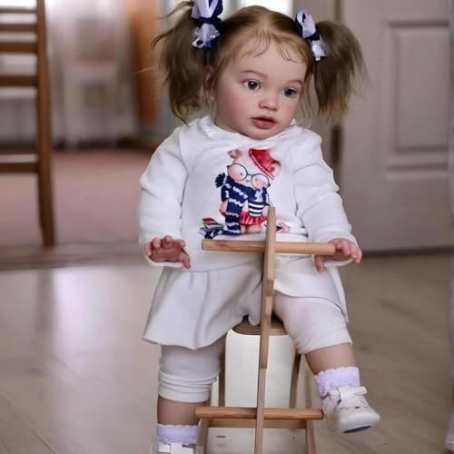 Pippa Reborn Baby Doll - 26 inch Cotton Vinyl Hand-rooted Curly Hair Ages 3+