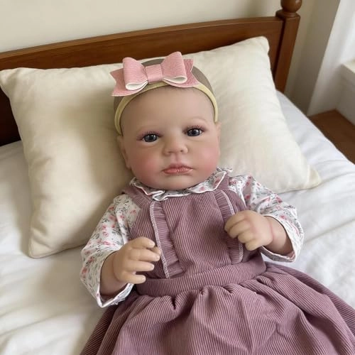 Loulou Reborn Baby Doll - 20 inch Silicone Vinyl Girl Ages 3+