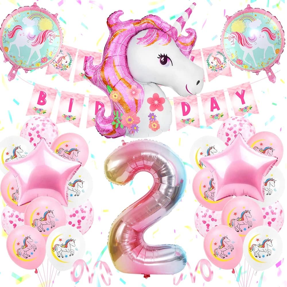 toloye Unicorn Birthday Decoration Set - 20.0 Count Birthday