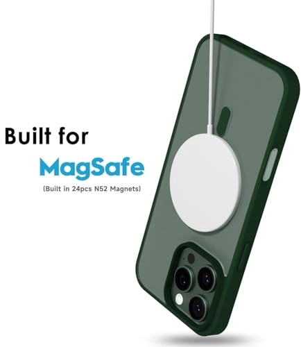 Case for iPhone 16 Pro Max Clear Back Phone Bumper Cover with MagSafe for iPhone 16 Pro Max