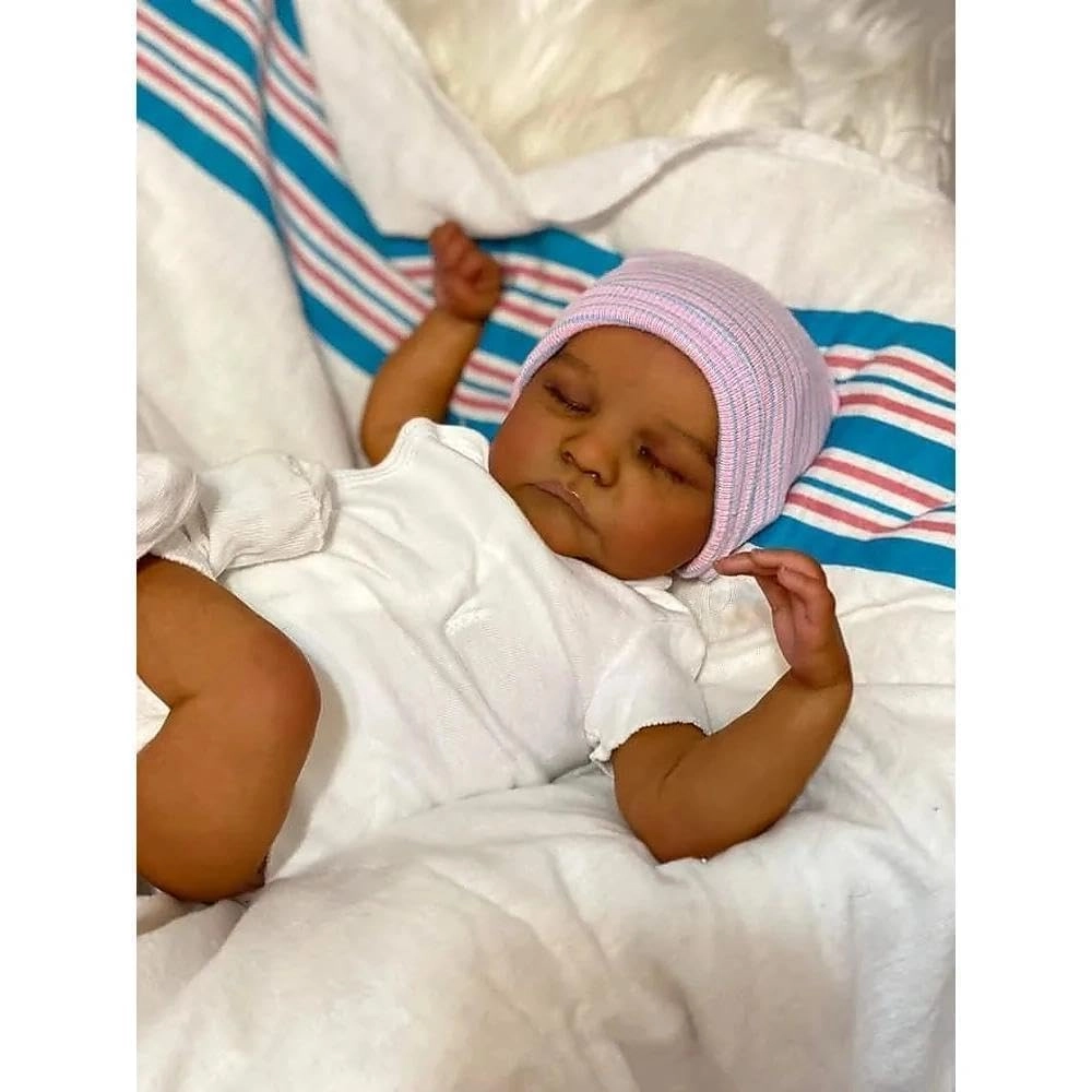 Levi Reborn Baby Doll - 19 Inch Soft Cloth Body Black Ages 3+