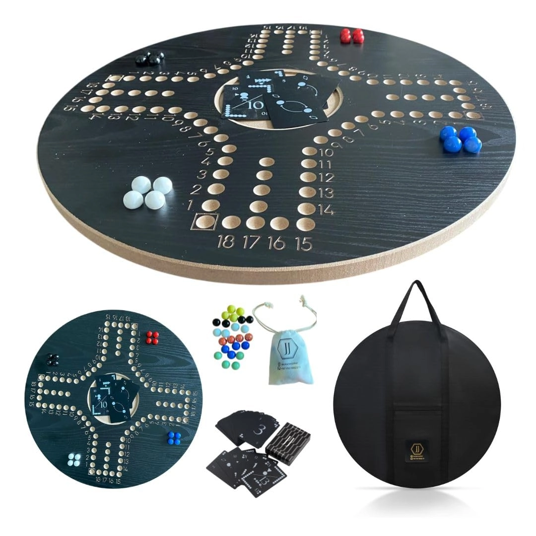 Board Game - 4 players black Wood