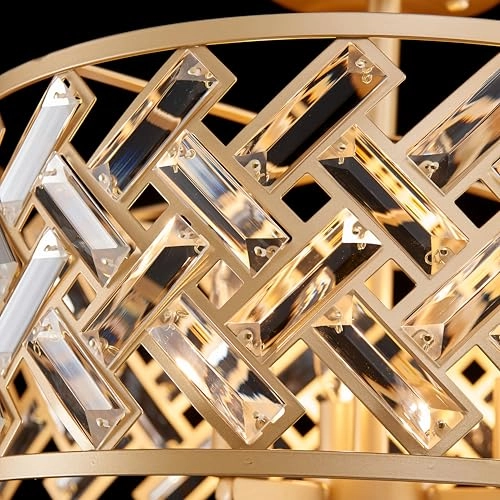 Crystal Ceiling Light - D39 x H28.5 cm E14 base 3 Lamps
