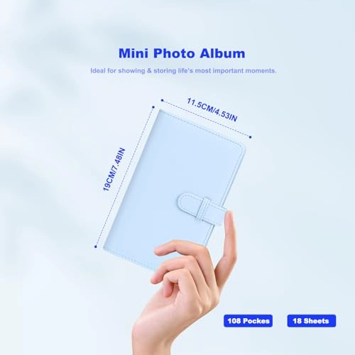 2x3" 108 Pockets PU Leather Photo Album