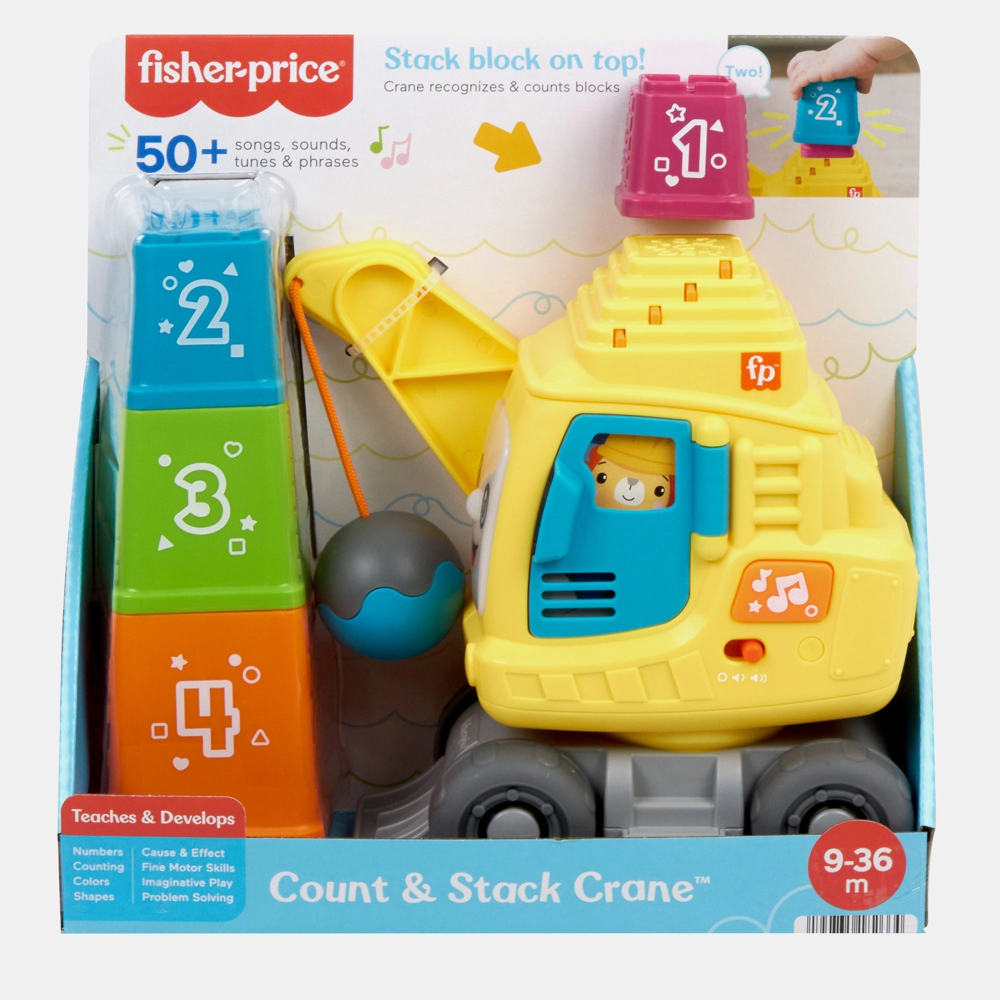 Fisher-Price Count & Stack Crane - 0+ 5 pieces