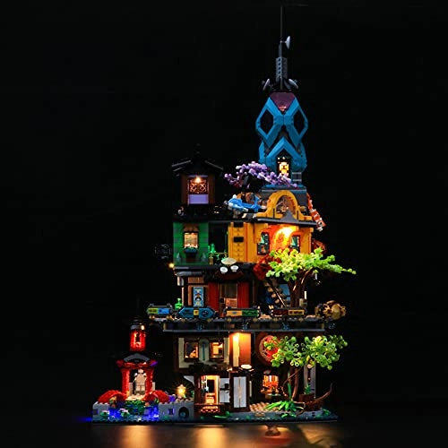 GEAMENT NINJAGO City Gardens Bricks Light Set - Compatible with Lego 71741