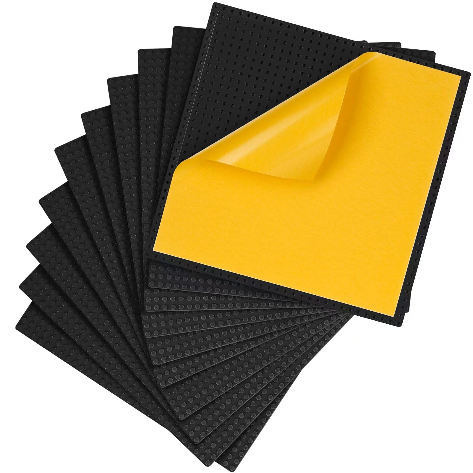 Mimax Peel-and-Stick Baseplates - Plastic Self Adhesive Baseplate 10 Pack