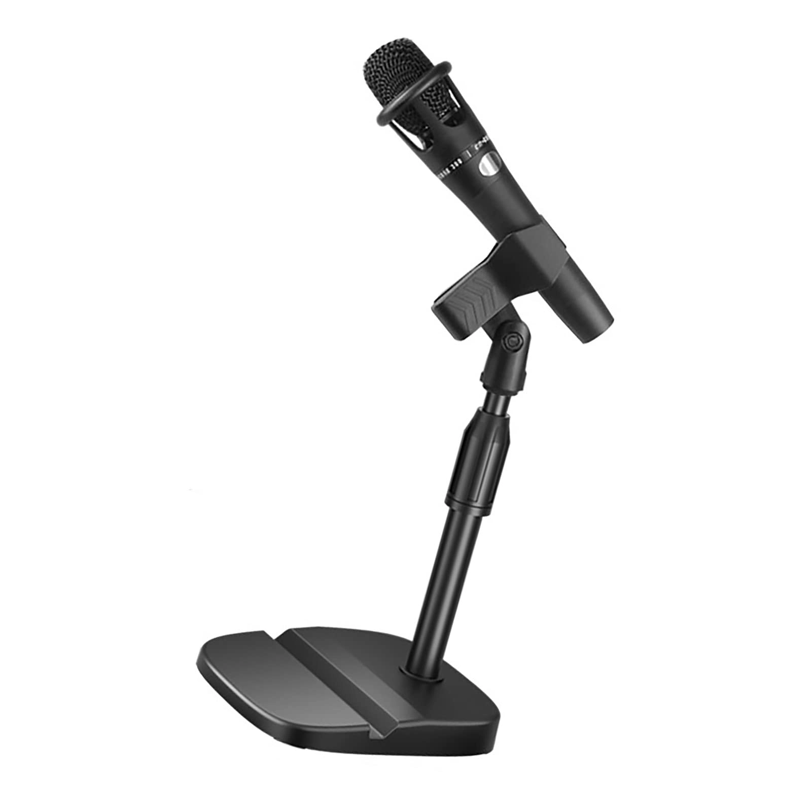 Desktop Microphone Stand - Bottle Mic Clip Adjustable Black