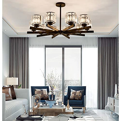 Sputnik Chandelier - Black and gold 10 head