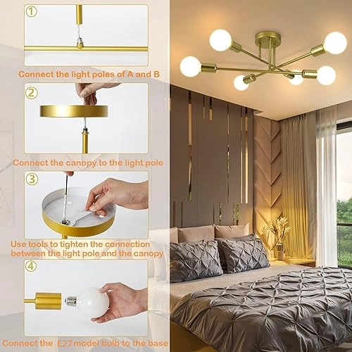 Sputnik Chandelier - Dimmable