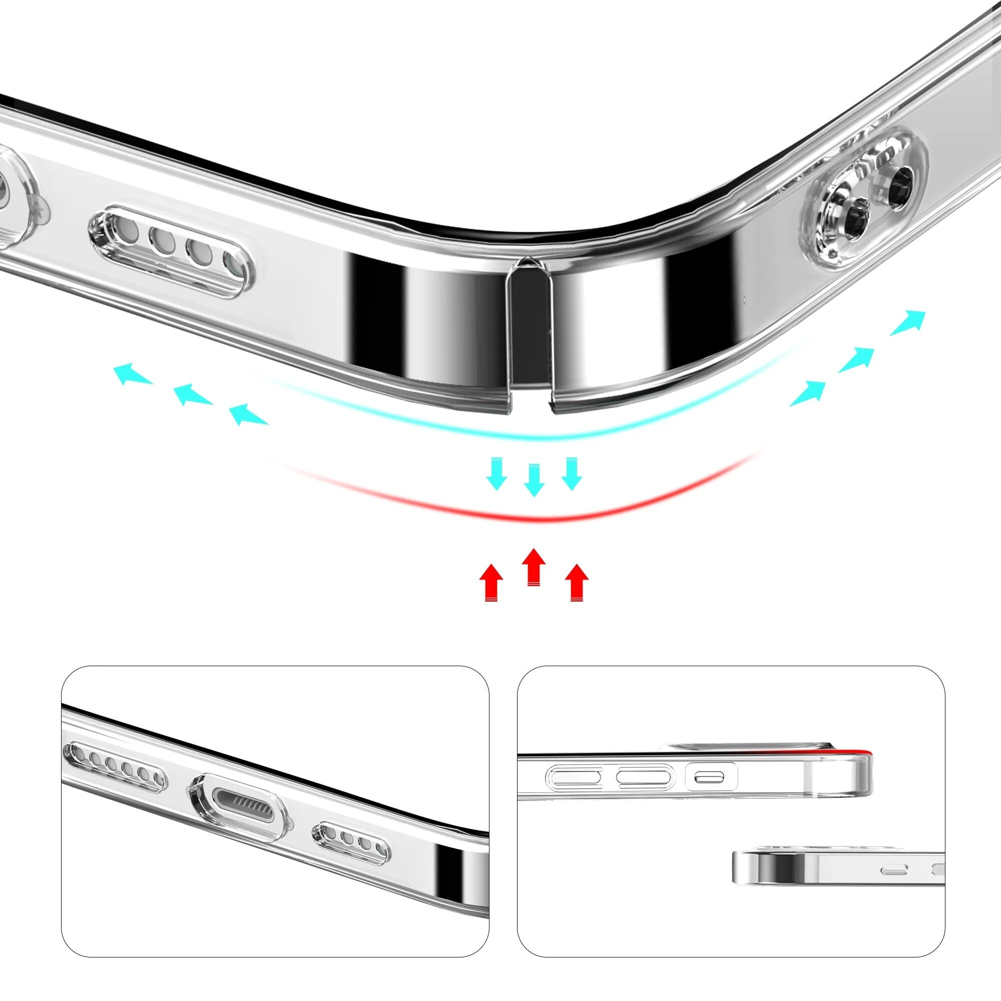Delgado Clear Case for iPhone 15 Pro