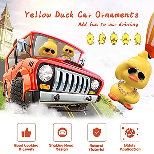 Duck Car Ornament - Shaking Head Resin