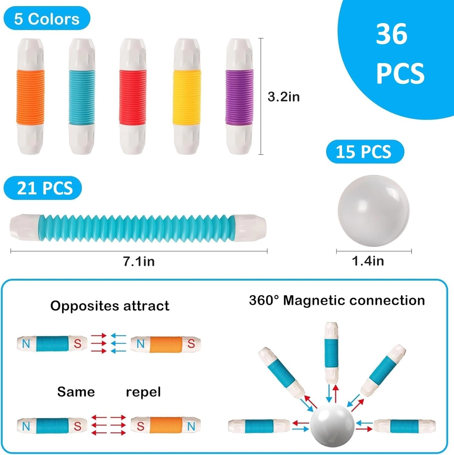 Magnetic Sticks - 36 pcs