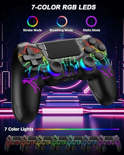 Wireless Controller - RGB BLACK PS4 PS4 Slim PS4 Pro PC