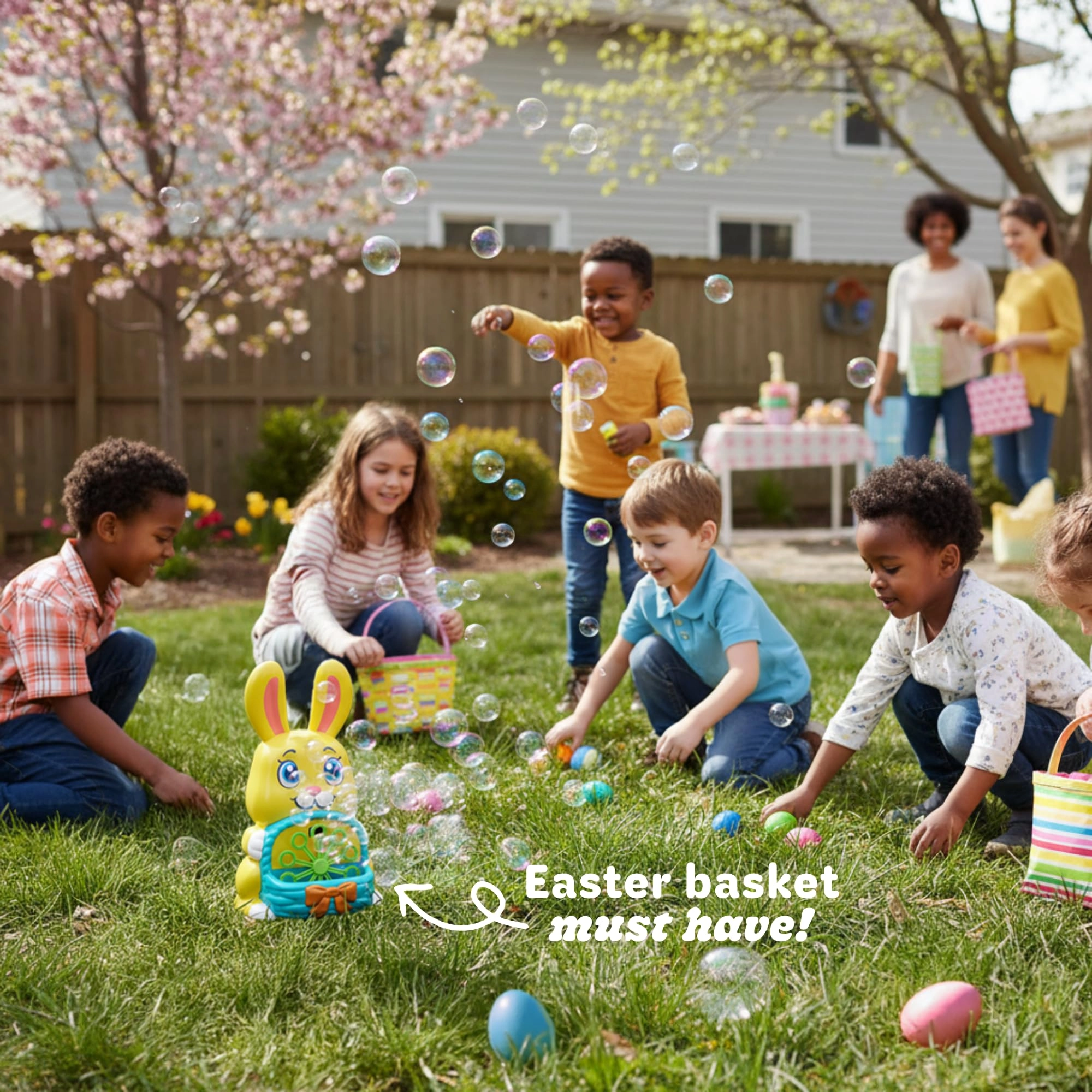 move2play Easter Bunny Bubble Blower - 1-4 years+