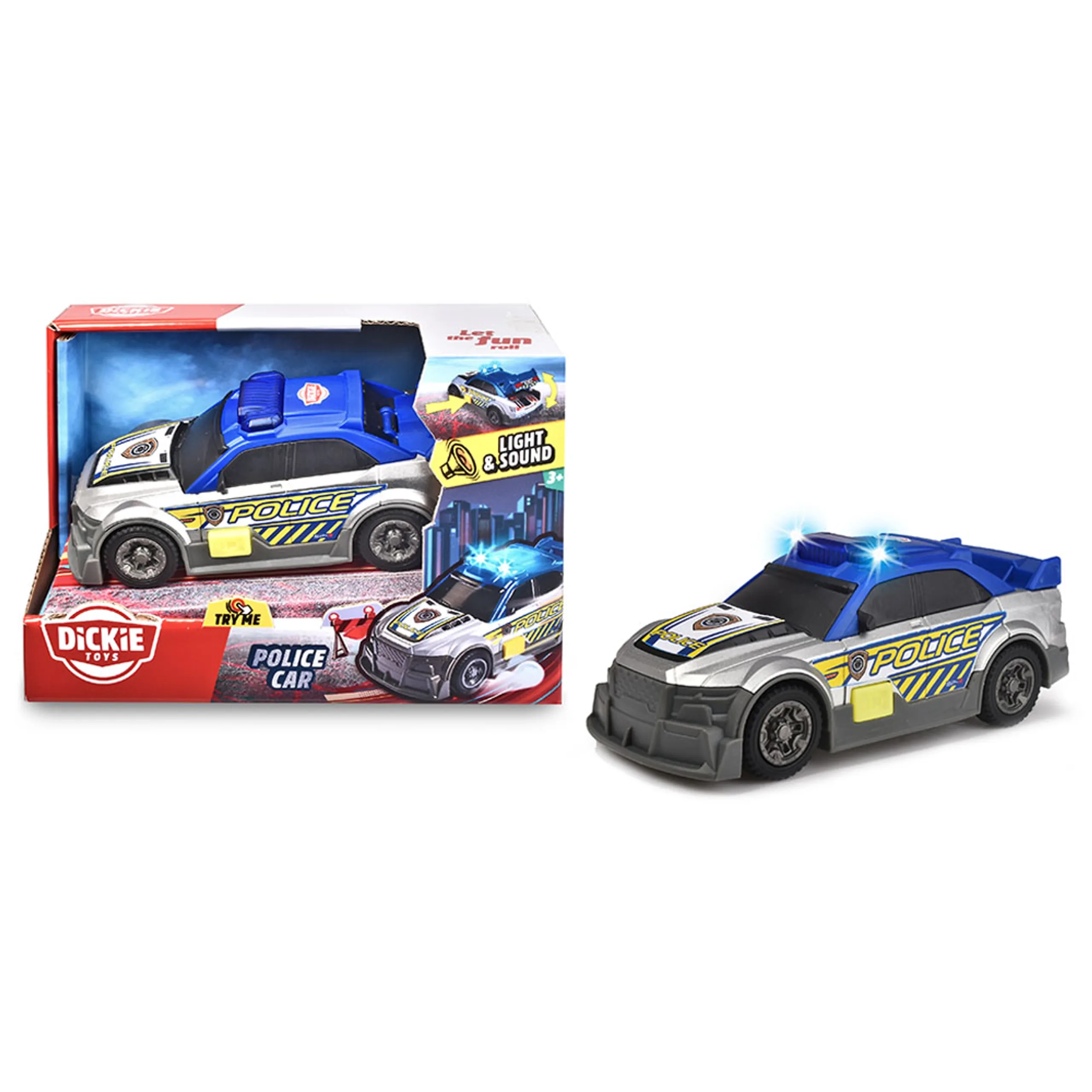 Police Car - 15 cm Blue Light Sound