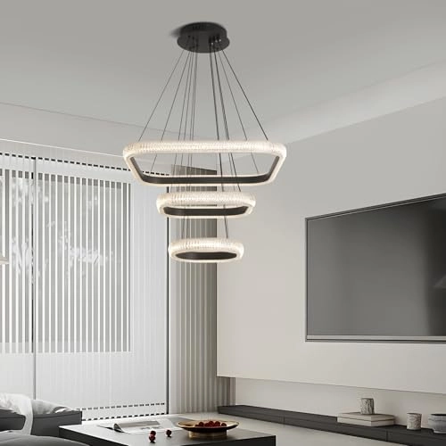 Square LED Chandelier - 3000K-6000K Dimmable