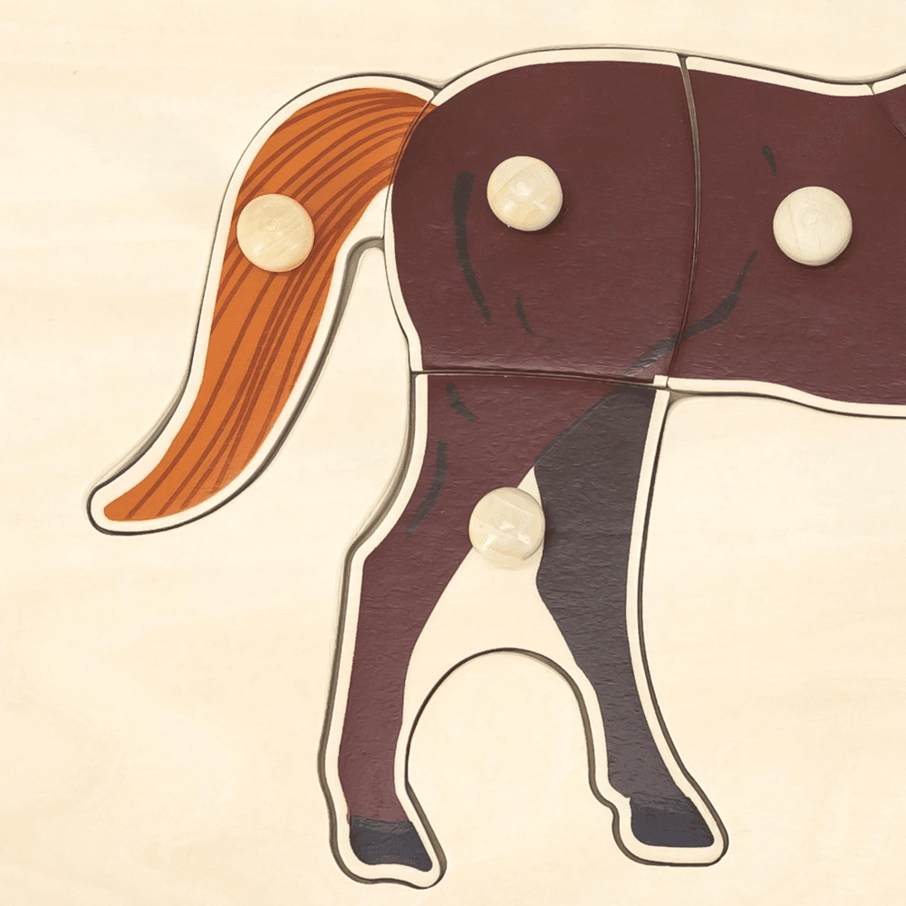 Montessori Puzzle Horse - 3 +