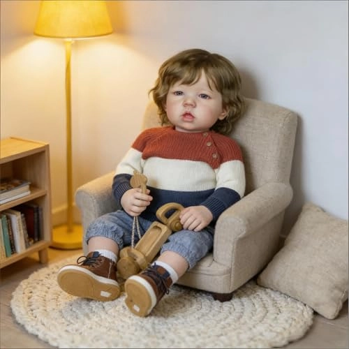 Liam Reborn Baby Doll - 20 inch Vinyl Boy Blonde Hair Ages 3+