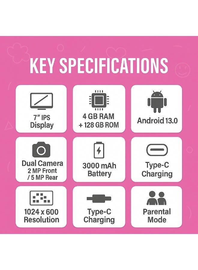 K2 Tablet - 4GB 7 Inch 128GB