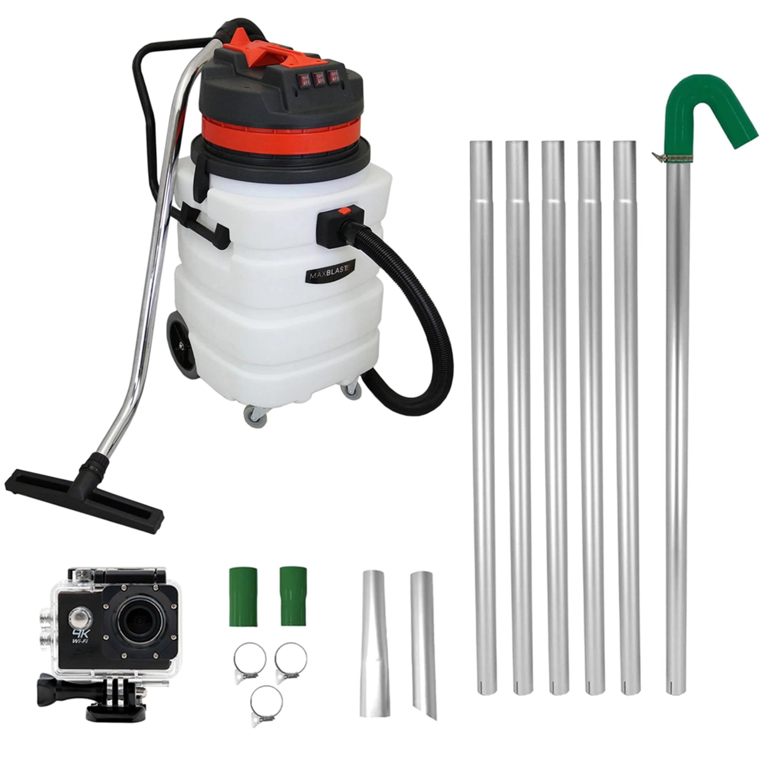 Monster Shop Wet & Dry Vacuum, Gutter Vacuum Poles & Camera (216345)