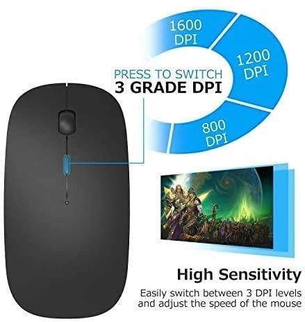 Dual Mode Wireless Mouse - Bluetooth 5.1 + 2.4GHz Wireless